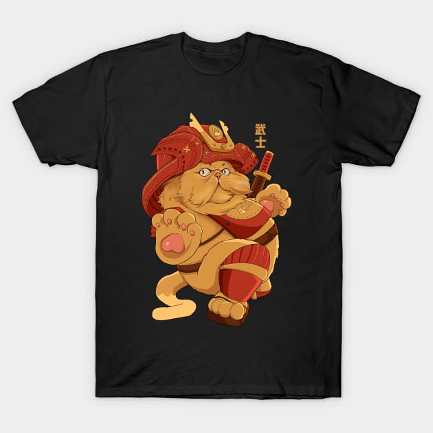 Samurai Cat T-Shirt by VALRON